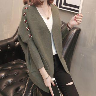 V-neck Cross Print Cardigan