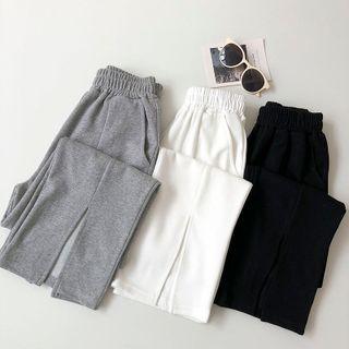 Slitted Straight Leg Pants