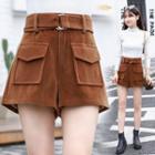 Pocketed Wide-leg Shorts