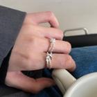 Knot Layered Sterling Silver Ring Silver - Size 14