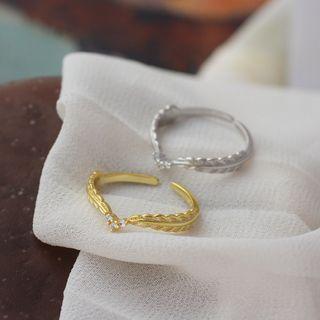Alloy Feather Open Ring