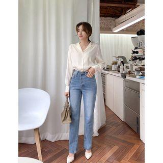 Slim-hem Tapered Jeans