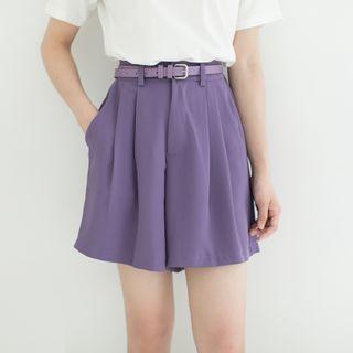 Boyfriend Style High-waist Chiffon Pants With Belt