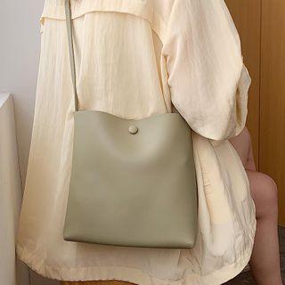 Set: Faux Leather Crossbody Bag + Tote Bag
