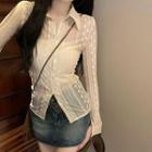 Fitted Lace Shirt White - One Size