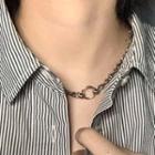 Butterfly Necklace 0901a - 1 Pc - Silver - One Size