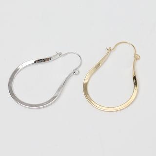 Bean Shape Hoop Earrings