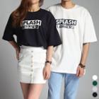 Couple Splash Print Boxy-fit T-shirt