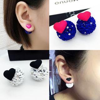 Heart Double-sided Stud Earrings