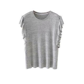 Sleeveless Ruffled T-shirt
