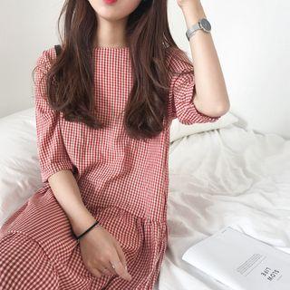 Check Loose-fit Dress