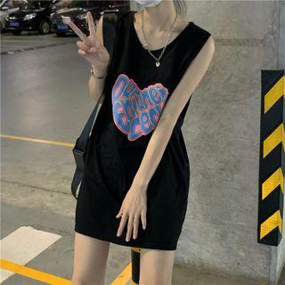 Heart Print Tank Dress