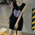 Heart Print Tank Dress