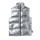 Couple Matching Smiley Face Print Padded Zip-up Vest