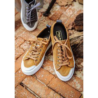Corduroy Lace-up Sneakers
