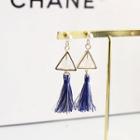 Faux Pearl Triangle Tassel Dangle Earring As Shown In Figure - One Size