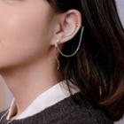 Non-matching Faux Shearling Drop Earring 1 Pair - Earring - Silver - One Size