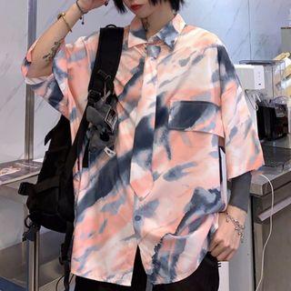 3/4-sleeve Tie Dye Shirt