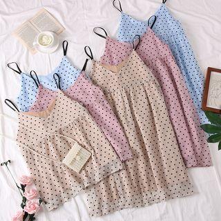 V-neck Dotted Top / Mini Dress