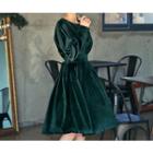 A-line Velvet Dress