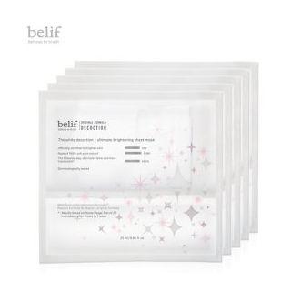 Belif - The White Decoction Ultimate Brightening Sheet Mask 25ml X 5pcs 5pcs