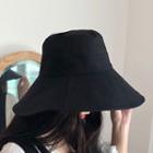 Plain Wide Brim Bucket Hat