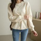 Chiffon-sleeve Loose-fit Sweatshirt