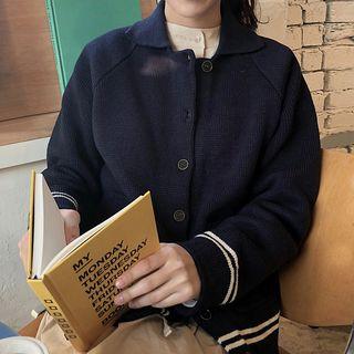 Striped Detail Knit Jacket