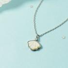 Shell Pendant Necklace Necklace - Rhinestone - White - Shell - White - One Size