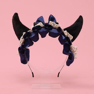 Horn Bow Lace Headband