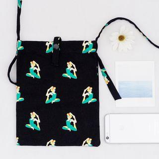 Print Canvas Mobile Shoulder Pouch
