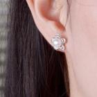 Faux Pearl Flower 925 Sterling Silver Earring