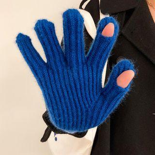 Cutout Knit Gloves