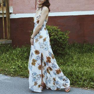 Flower Print Maxi Sundress