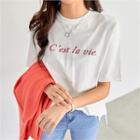 Cest La Vie Lettered T-shirt