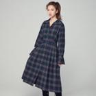 Checked Flare Shirtdress