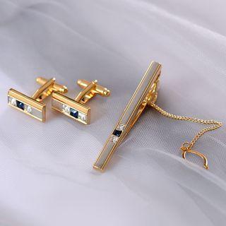 Embellished Cufflinks / Tie Clip / Set