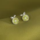 Citrus Sterling Silver Earring 1 Pair - Yellow - One Size
