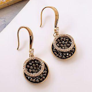 Rhinestone Drop Earring 1 Pair - Hook Earring - As Shown In Figure - One Size