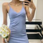 Floral Print Slim-fit Sleeveless Dress