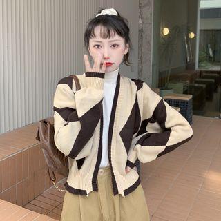 Diamond Jacquard Cardigan