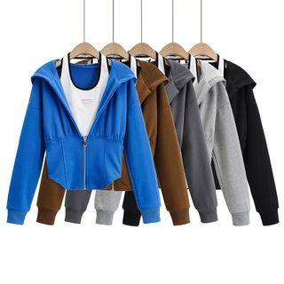 Set: Halter Tank Top + Zip-up Hoodie