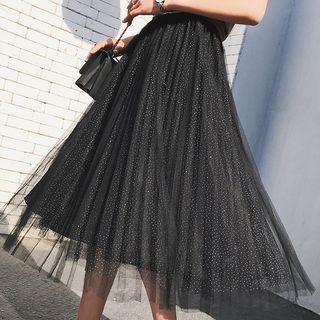A-line Midi Sheer Skirt