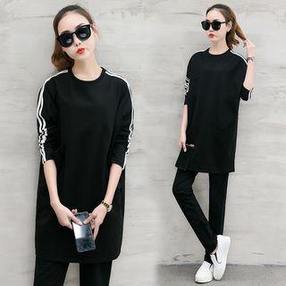 Set: Long Pullover + Slim-fit Sweatpants