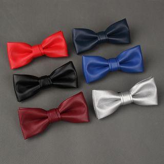Faux-leather Plain Bow-tie