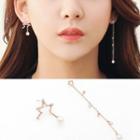 Non-matching Star Pearl Sterling Silver Earrings
