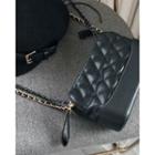 Chain-strap Quilted Shoulder Bag Black - One Size