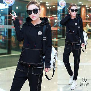 Set: Stitching Hoodie + Sweatpants