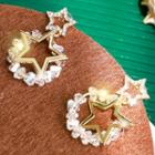 Beaded Star Drop Earring 1 Pair - As Shown In Figure - One Size