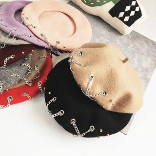 Chain Detail Beret